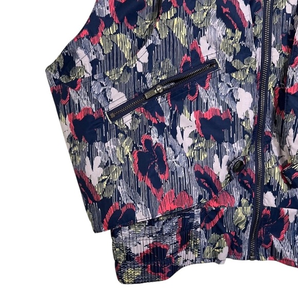 NWT FP Movement Blue Supernova Floral Pippa Packable Hooded Lightweight Vest | S - Picture 8 of 15